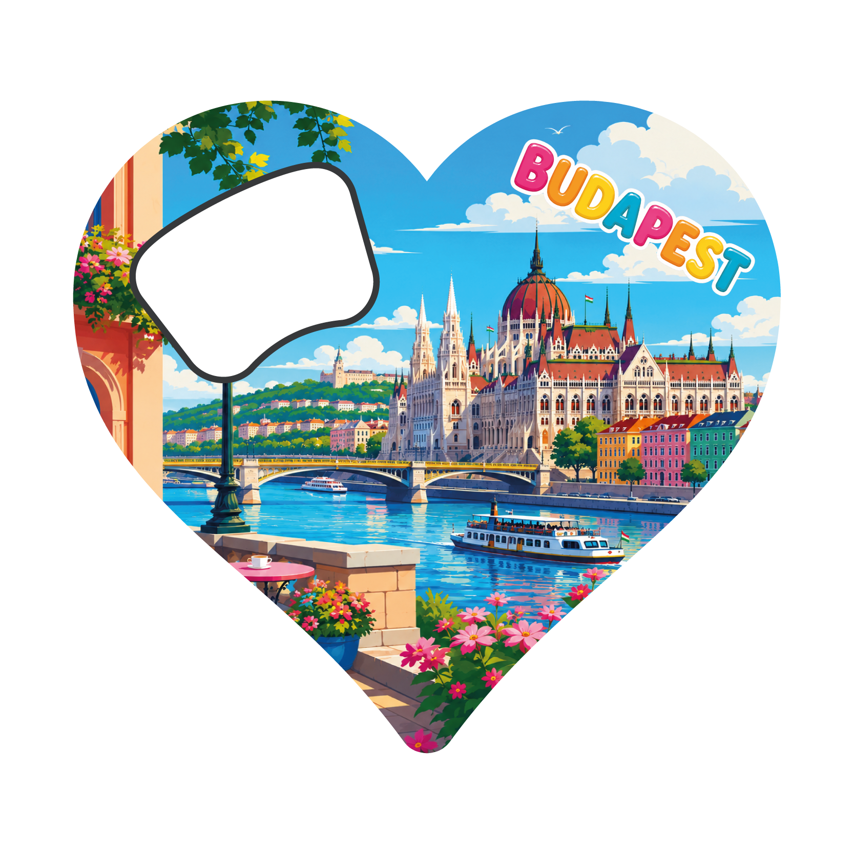 Hungary Heart Bottle Opener #1