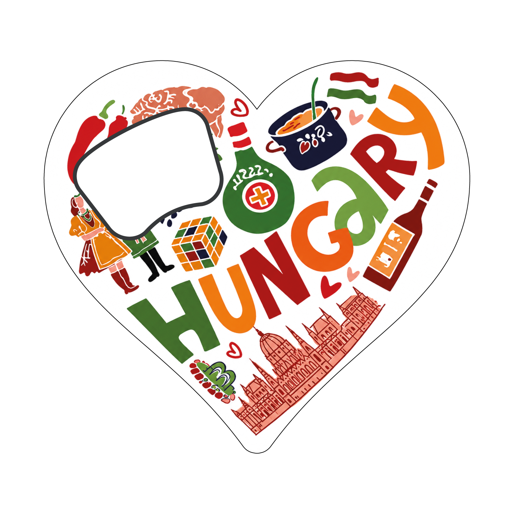 Hungary Heart Bottle Opener #4