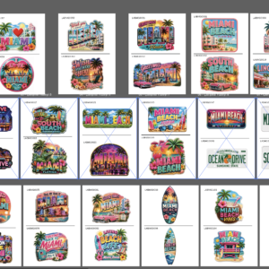 Miami Beach Magnet Package – 50 Models x 40 / 2000 pcs